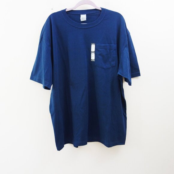 Carhartt Men’s Pocket Short Sleeve Heavy 100% Cotton Crew neck T-Shirt Navy XL - Picture 1 of 7